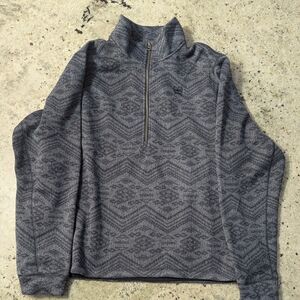 Cinch Men's Charcoal Patterned Quarter-Zip Pullover